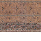 Turkish Oushak Rug With Floral Border, 1970s