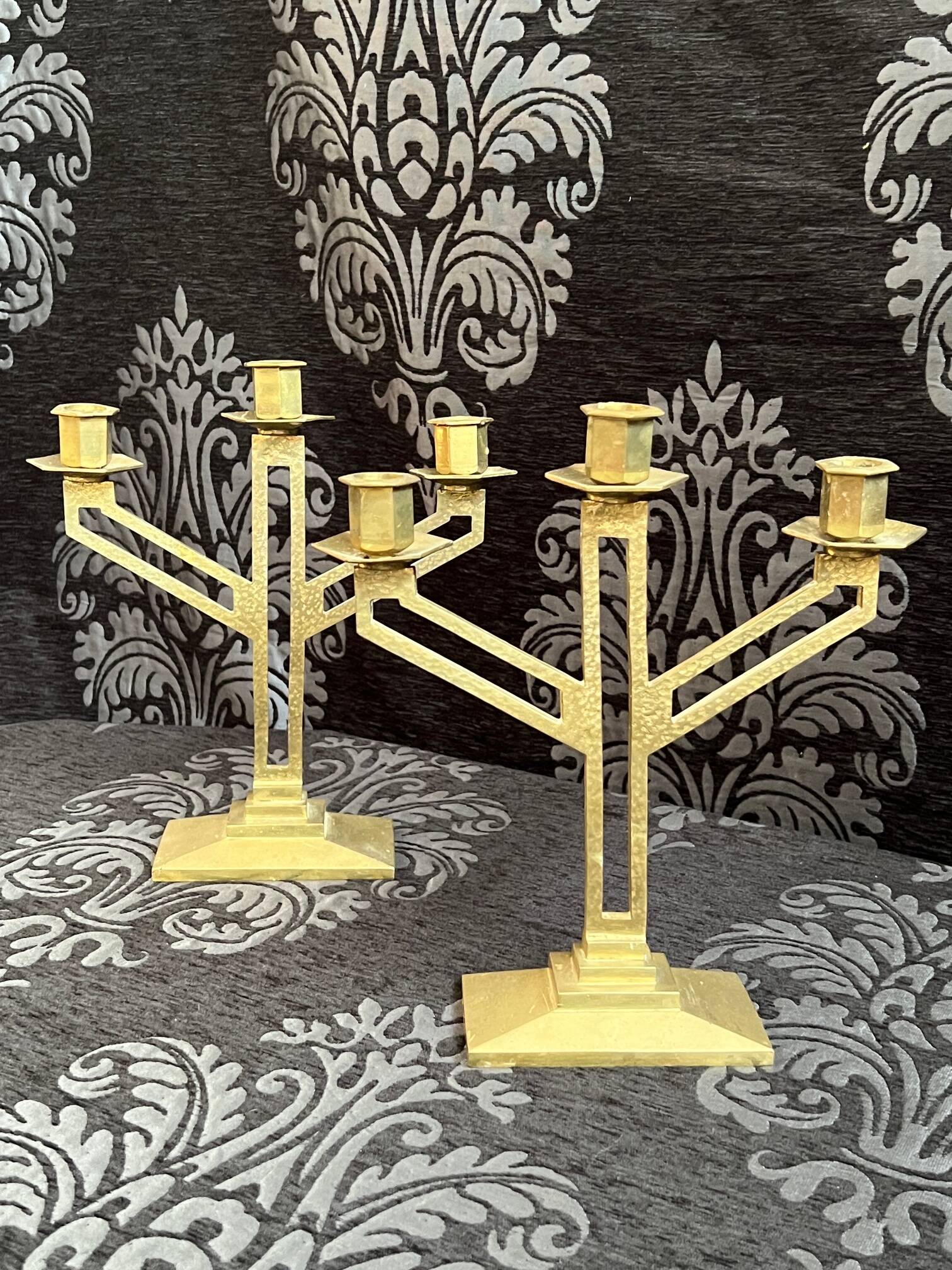 Pair of Art Deco candlesticks.