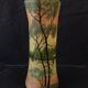 Vase verre émaillé legras art déco