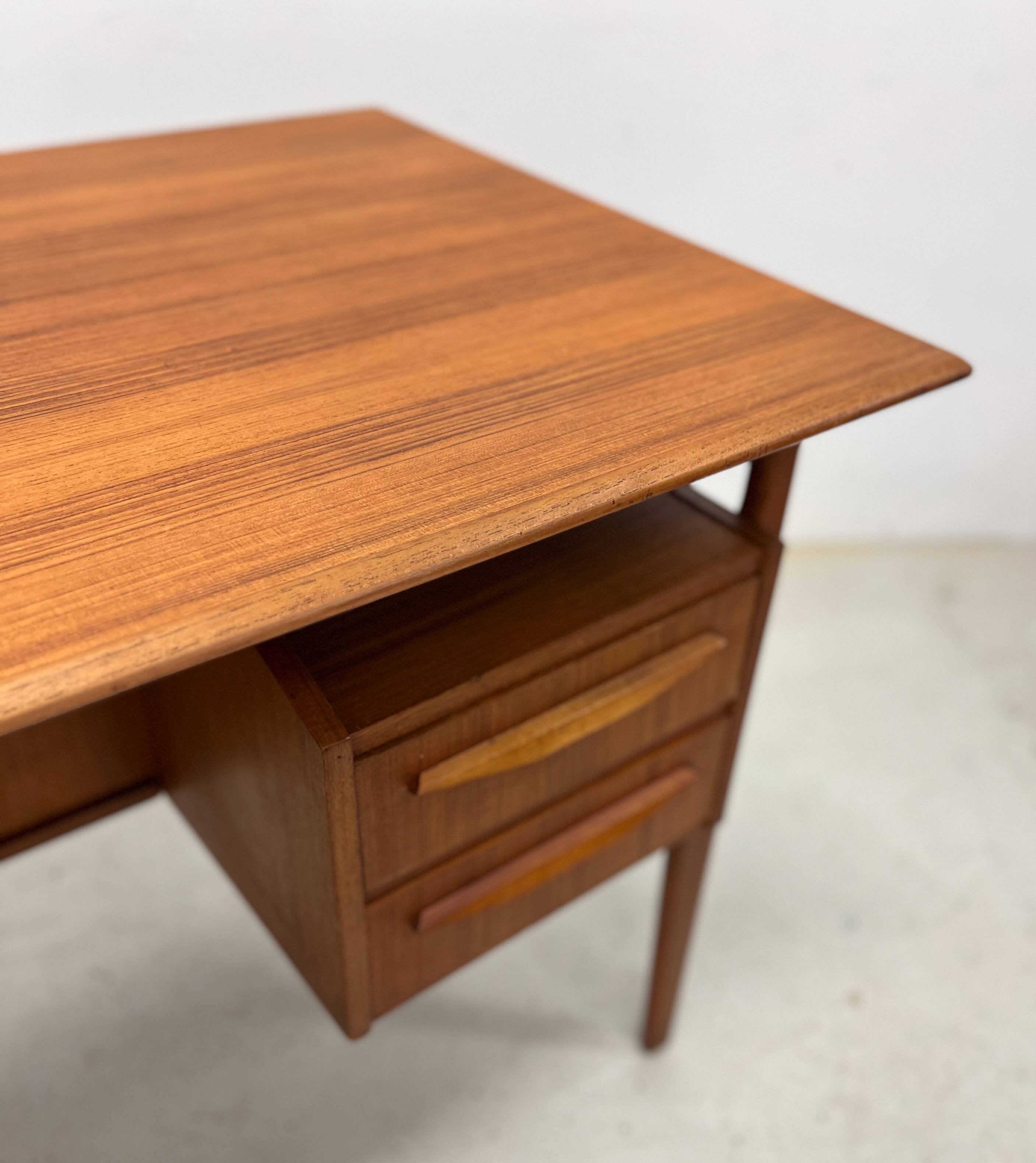 Teak Desk By Gunner Nielsen For Tibergaard, 1960s.