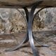 Large round Carrara marble table, Italy, 1970s