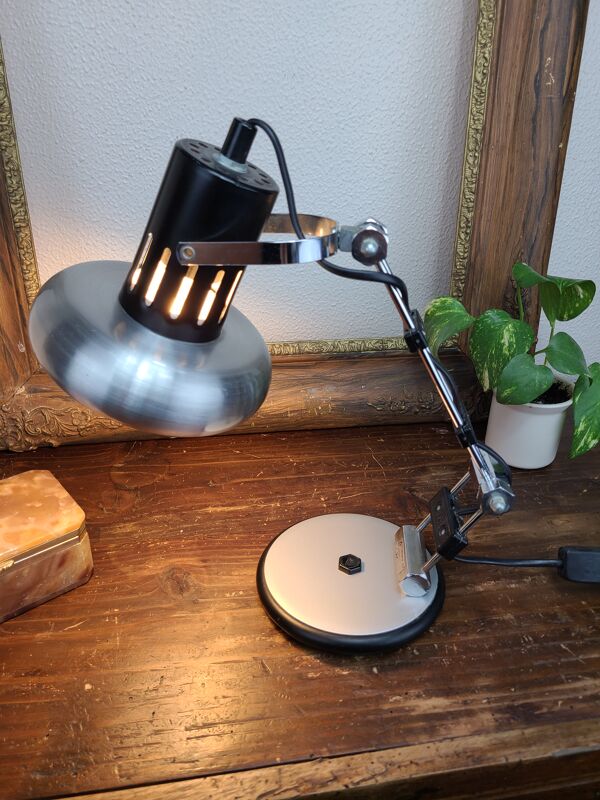 Lampe aluminor articulée, atelier, vintage