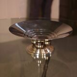 Art Deco centerpiece in silver-plated brass and Macassar ebony, 1930s
