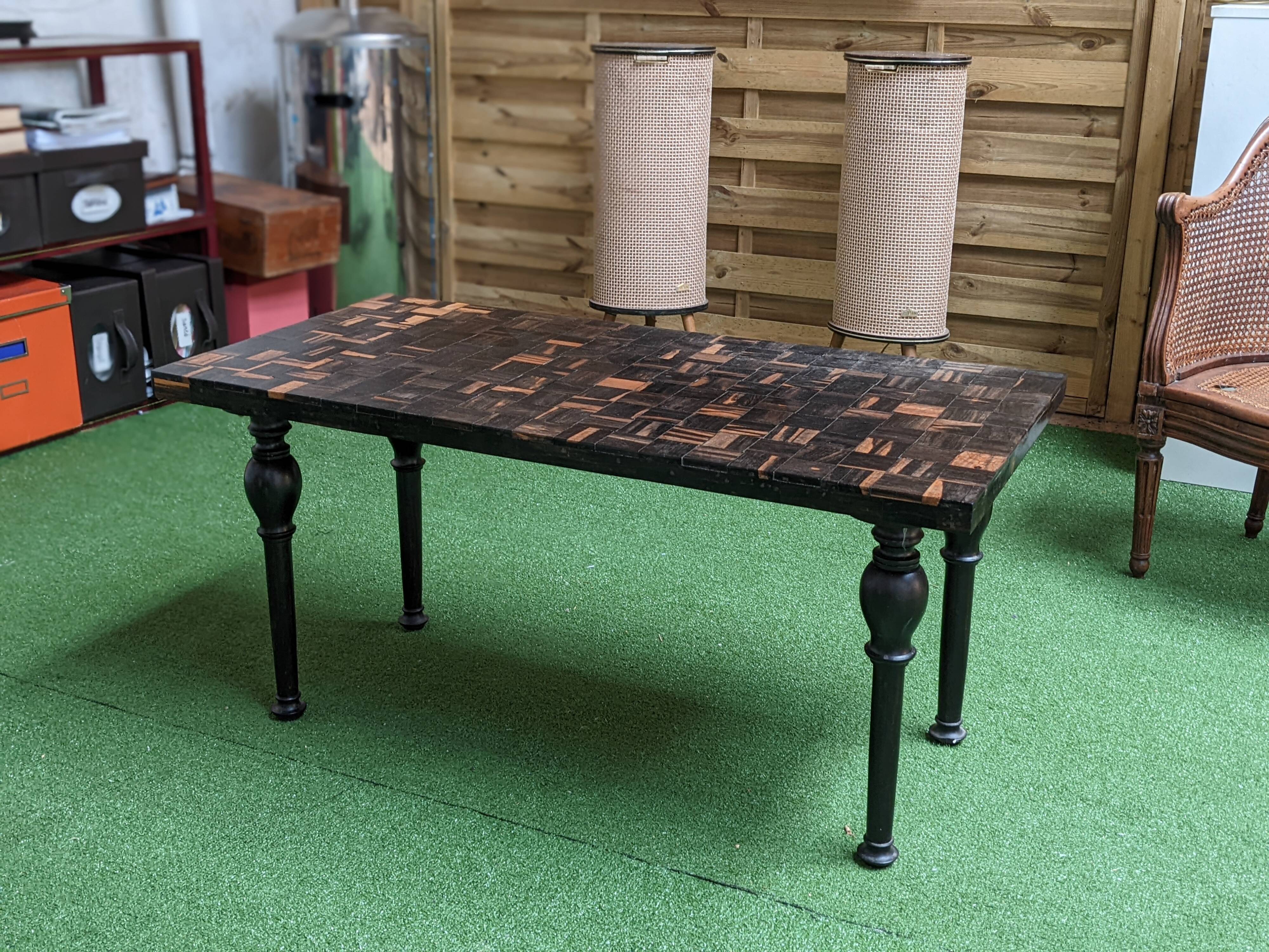 Table basse en ébène de macassar
