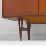 Minimalist sideboard in warm teak by Van Pelt, Belgium 1960s