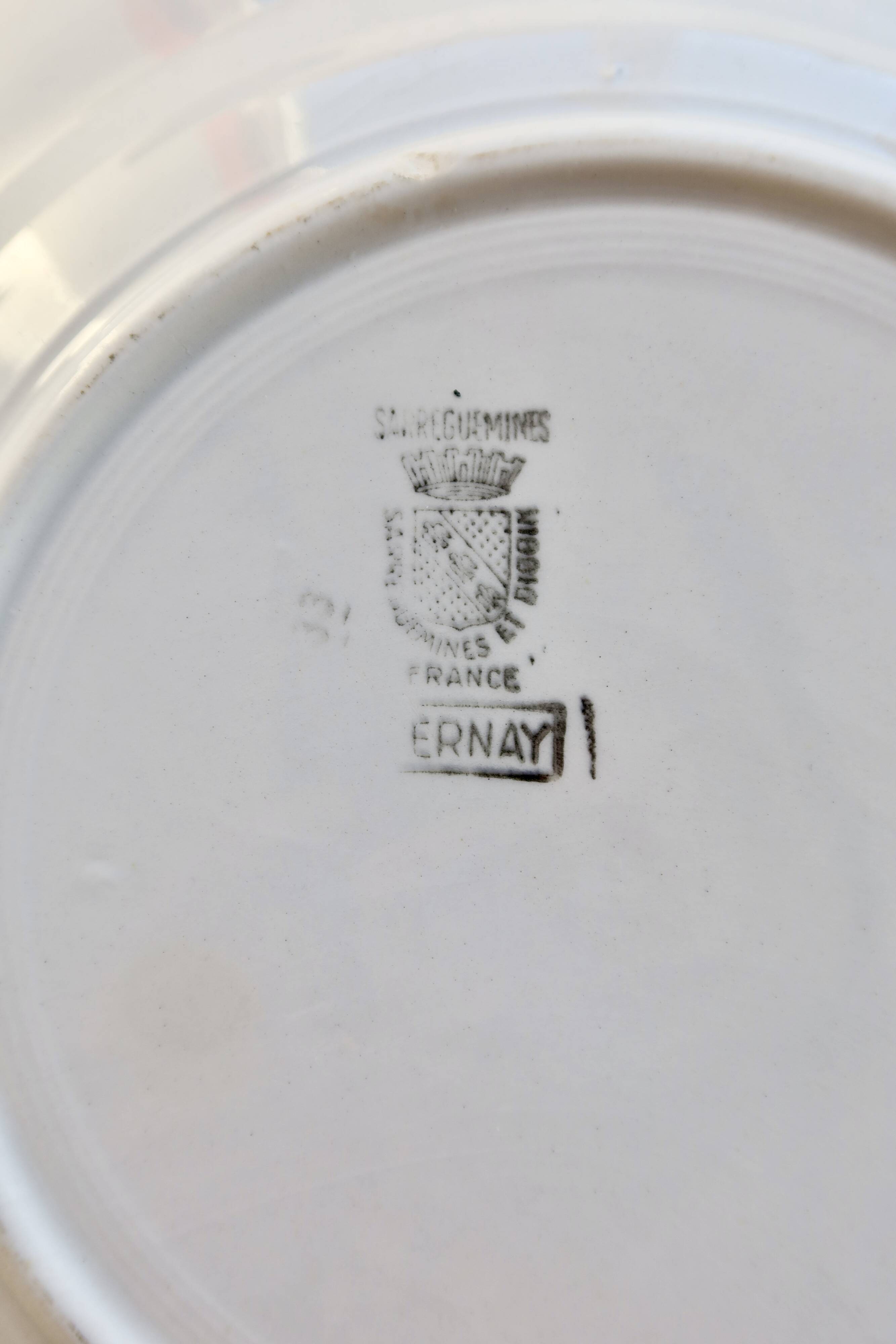 Vintage serving dish Digoin Sarreguemines model Épernay