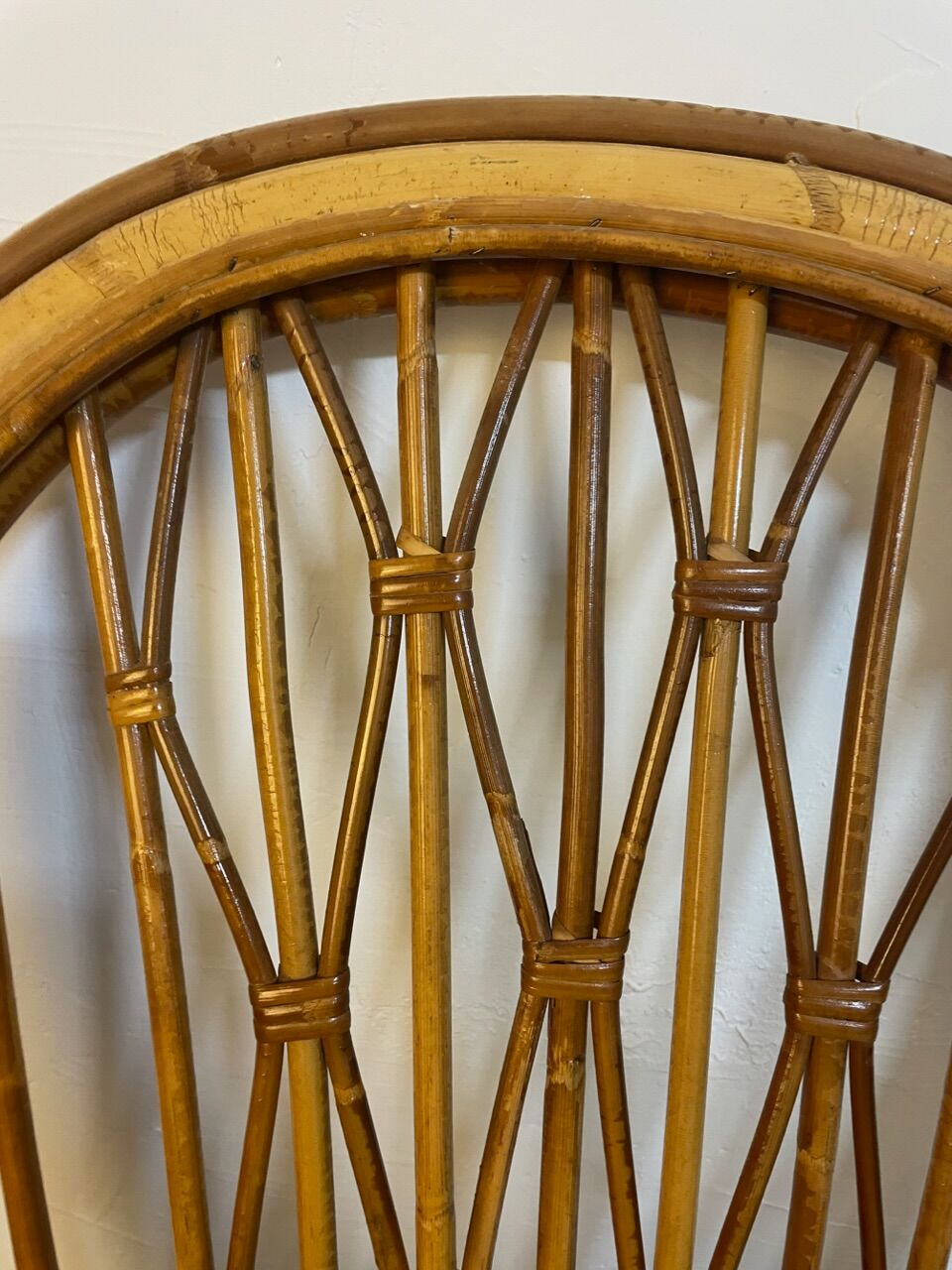 Set of 4 rattan armchairs from the 60s Italian