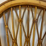 Set of 4 rattan armchairs from the 60s Italian