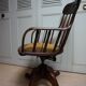 Antique Oak Revolving Office Desk Chair