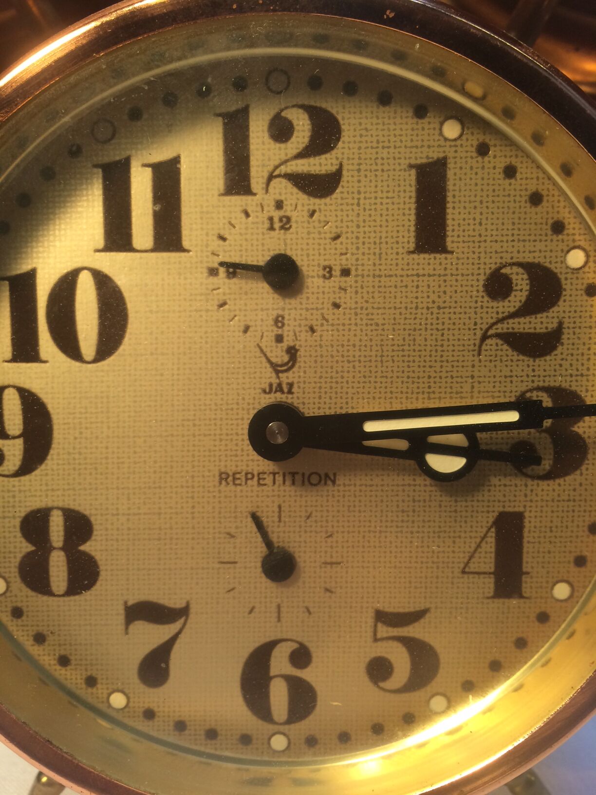 Réveil vintage Jaz répétition modèle civric - 1982
