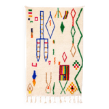 Azilal Moroccan Rug – Colourful Berber Symbols Wool Area Rug | 300x250