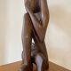 Sculpture en bois "Le penseur"