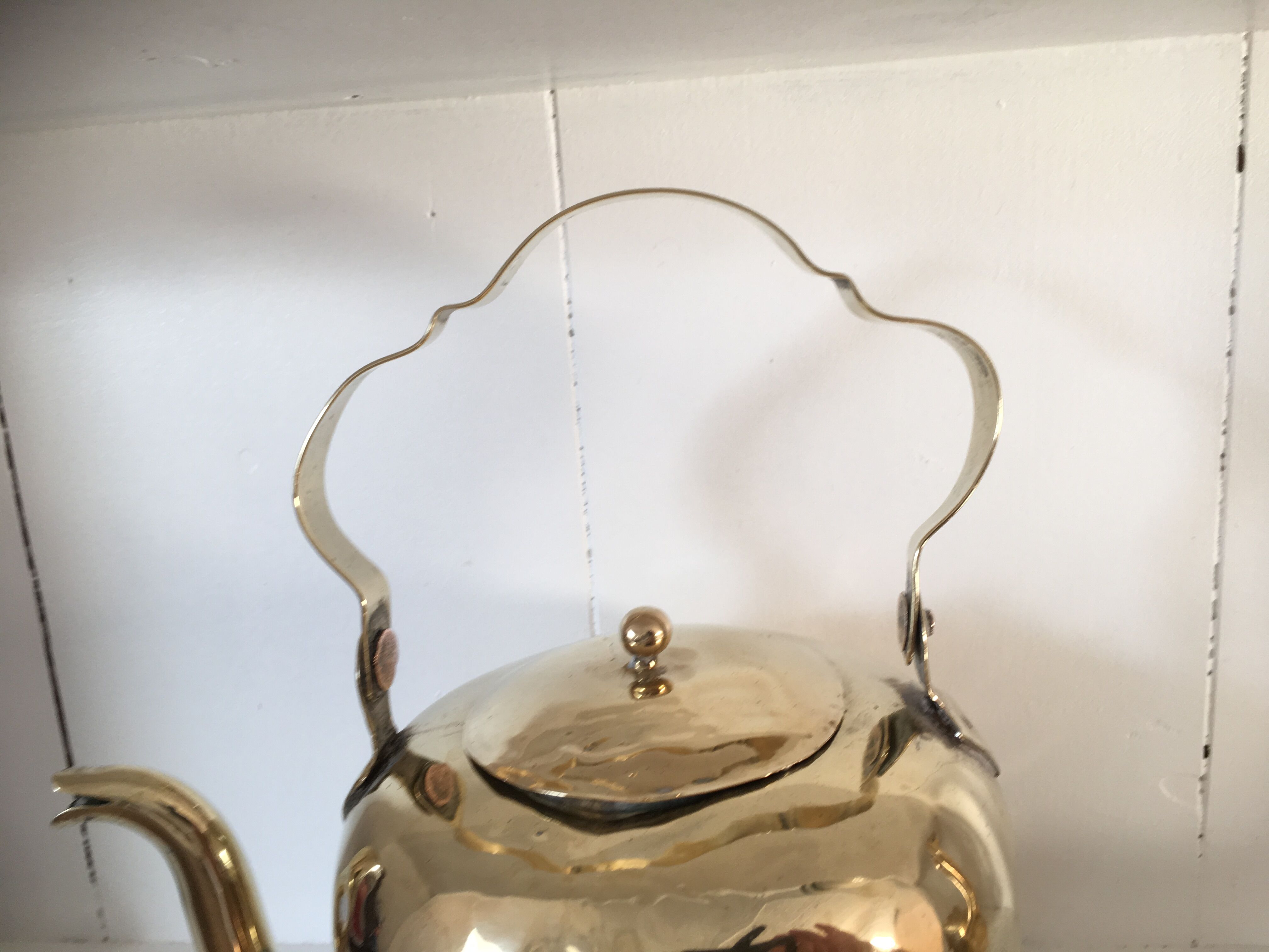 Napoleon III period gilded copper kettle