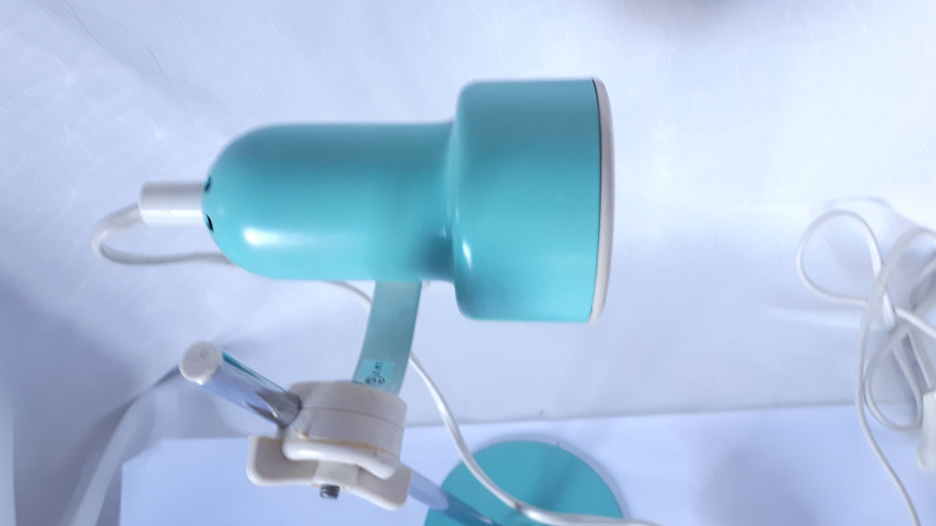 Turquoise blue articulated lamp