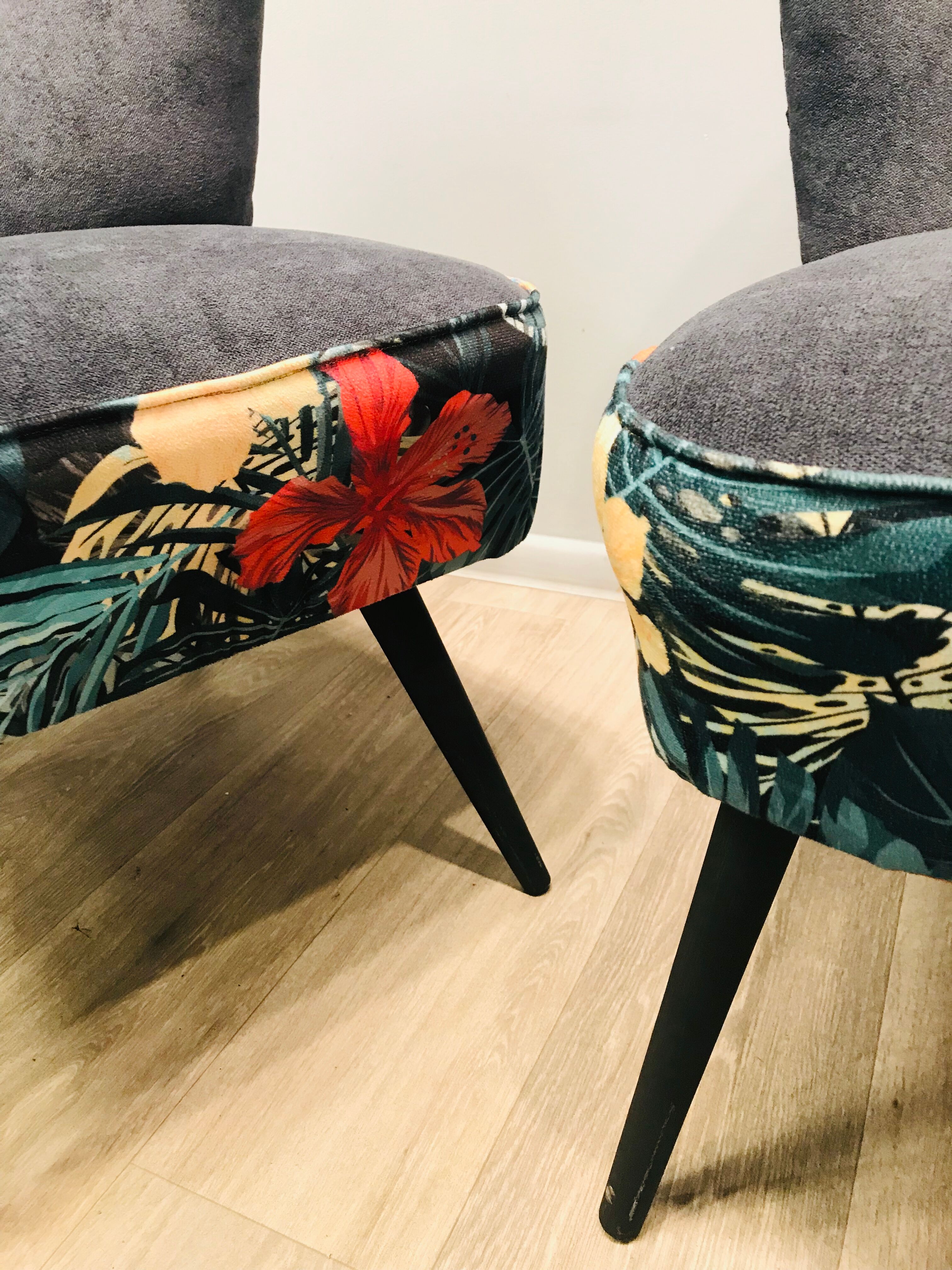 A pair of armchairs the 1960
