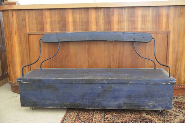 Banc coffre style calèche