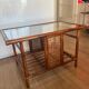 Cane rattan coffee table