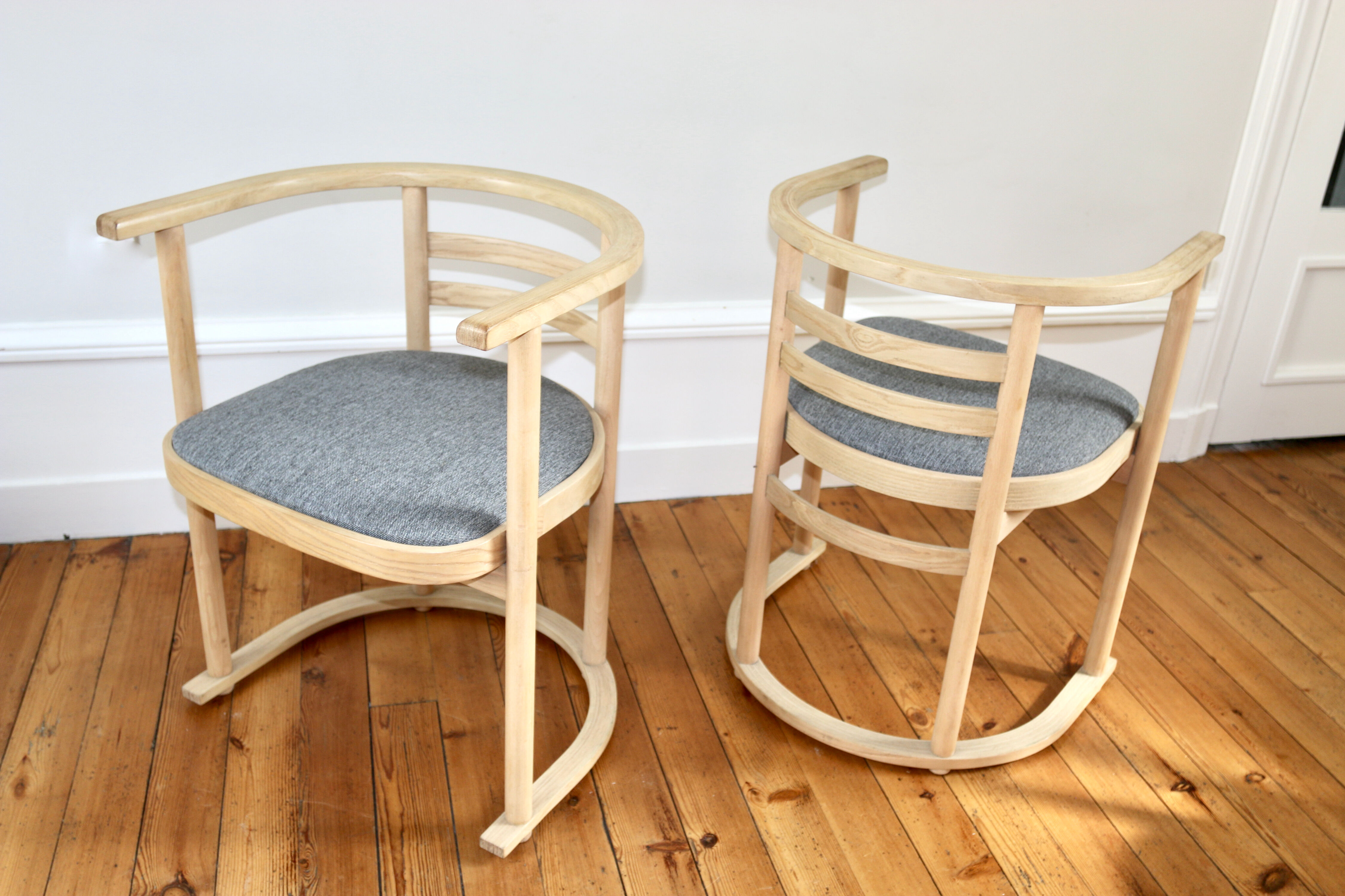 4 vintage Danish Bauhaus armchairs