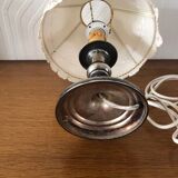 Vintage bedside lamp with chrome base