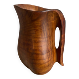 Single-walled pitcher in olive wood