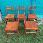 Série de 5 chaises René Gabriel en bois