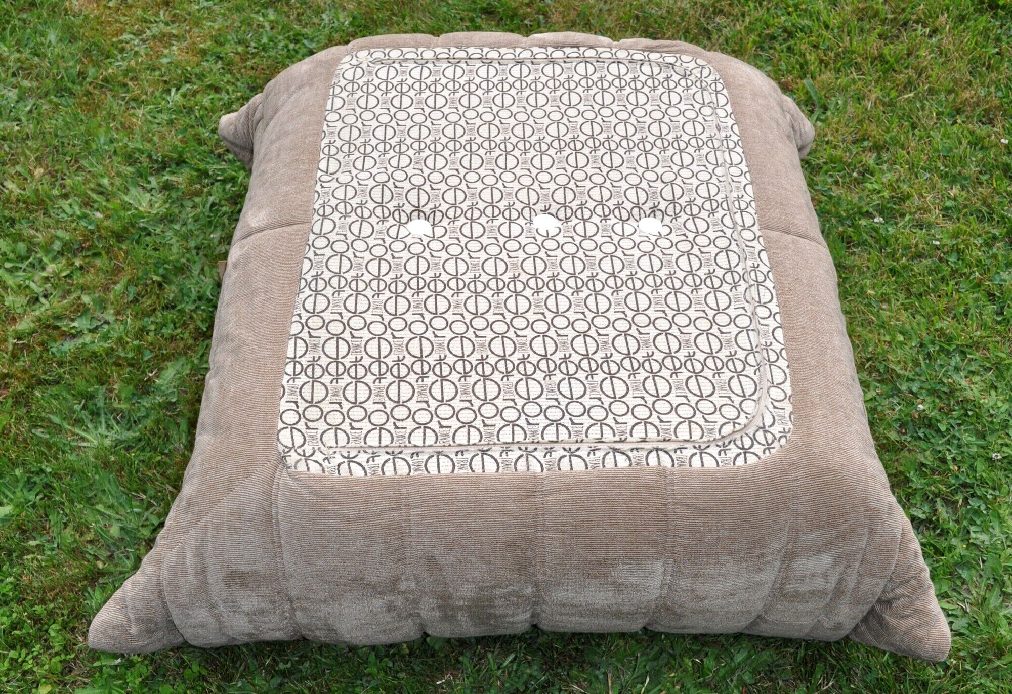 Pouf Togo by Michel Ducaroy for Ligne Roset velvet taupe