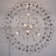 Sciolari chandelier `Ovali` 12 lights, silver with optical crystals, 1970`s ca, Italian, Rewired