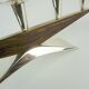 mid century modern CANDLE HOLDER silver-colored metal and wood 1950s 1960s