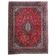 1920s handmade antique wool medallion rug, red & navy, 298 × 411 cm - 1C1302