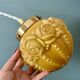 Vintage art deco globe pendant light in ochre opaline