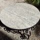 Marble and wrought iron coffee table