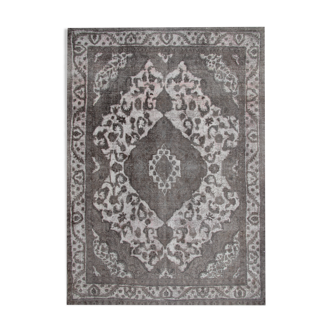 Tapis gris surteint fait à la main tapis de salon en laine orientale - 280x296cm