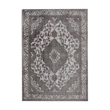 Large Grey Overdyed Rug Handmade Oriental Wool Living Room Carpet- 280x296cm