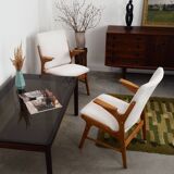 Beech armchair, scandinavian design, 1960s