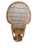 Chaise longue paon vintage en osier Emmanuelle