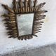 Brutalist sun mirror in wrought iron, 1960s
