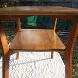 Coffee table rectangular double wooden tray