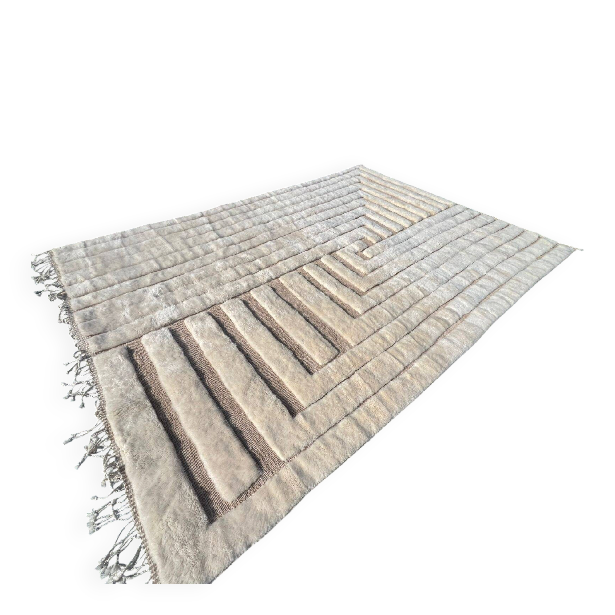 Beni Mrirt Moroccan Rug 400x300 cm – Natural wool – Geometric design