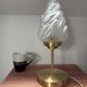 Art Deco flame glass globe lamp
