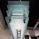 Large suspended chandelier, glass ceiling light, Italy 1970s.