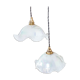 Pair of walking lamps with opaline globe