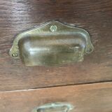 Meuble de métier, comptoir 3 tiroirs en chêne