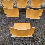 Set of 6 40/4 Home stacking chairs by David Rowland