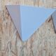 Pair of triangular lacquered metal sconces