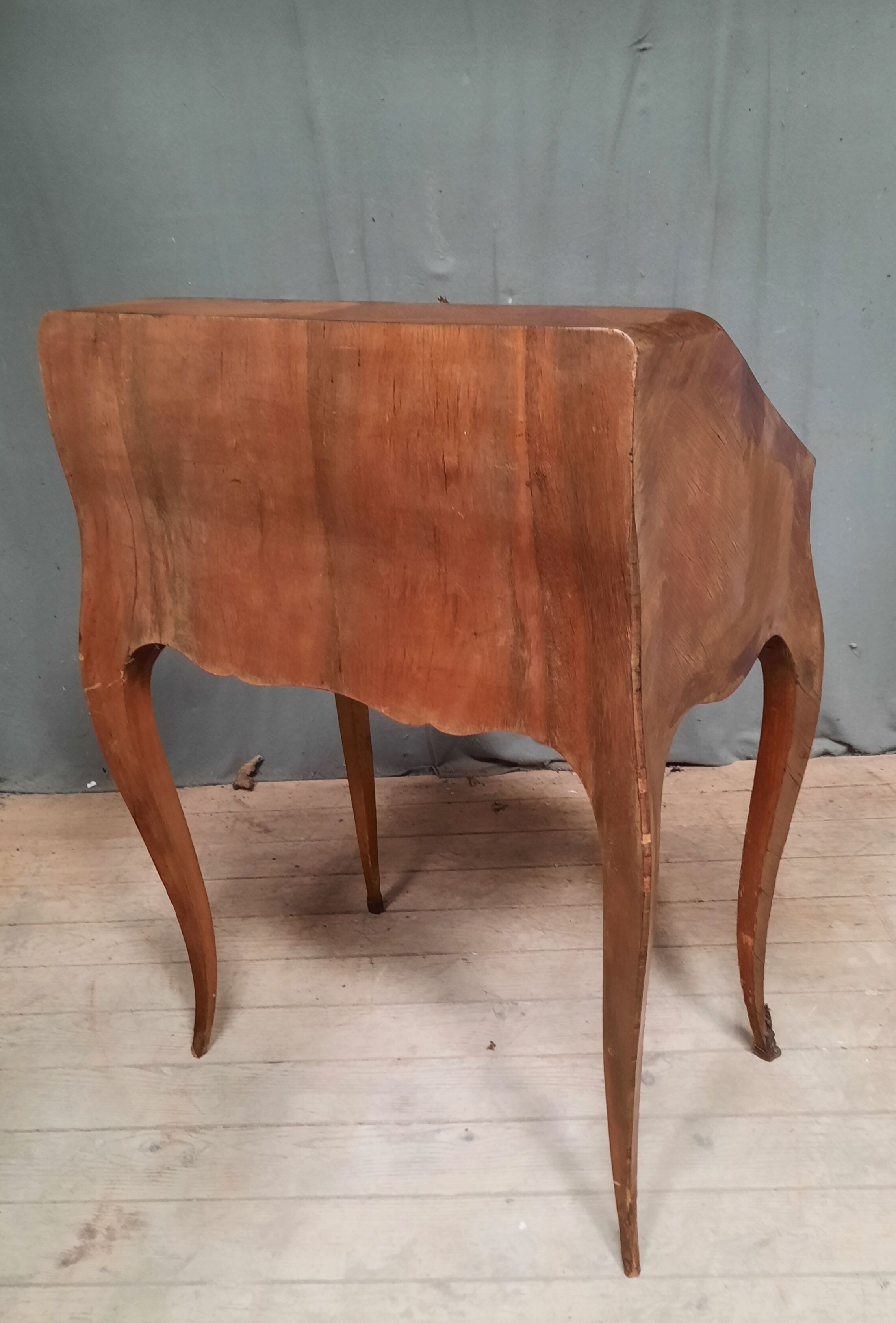 Louis XV style slope secretary desk in marquetry