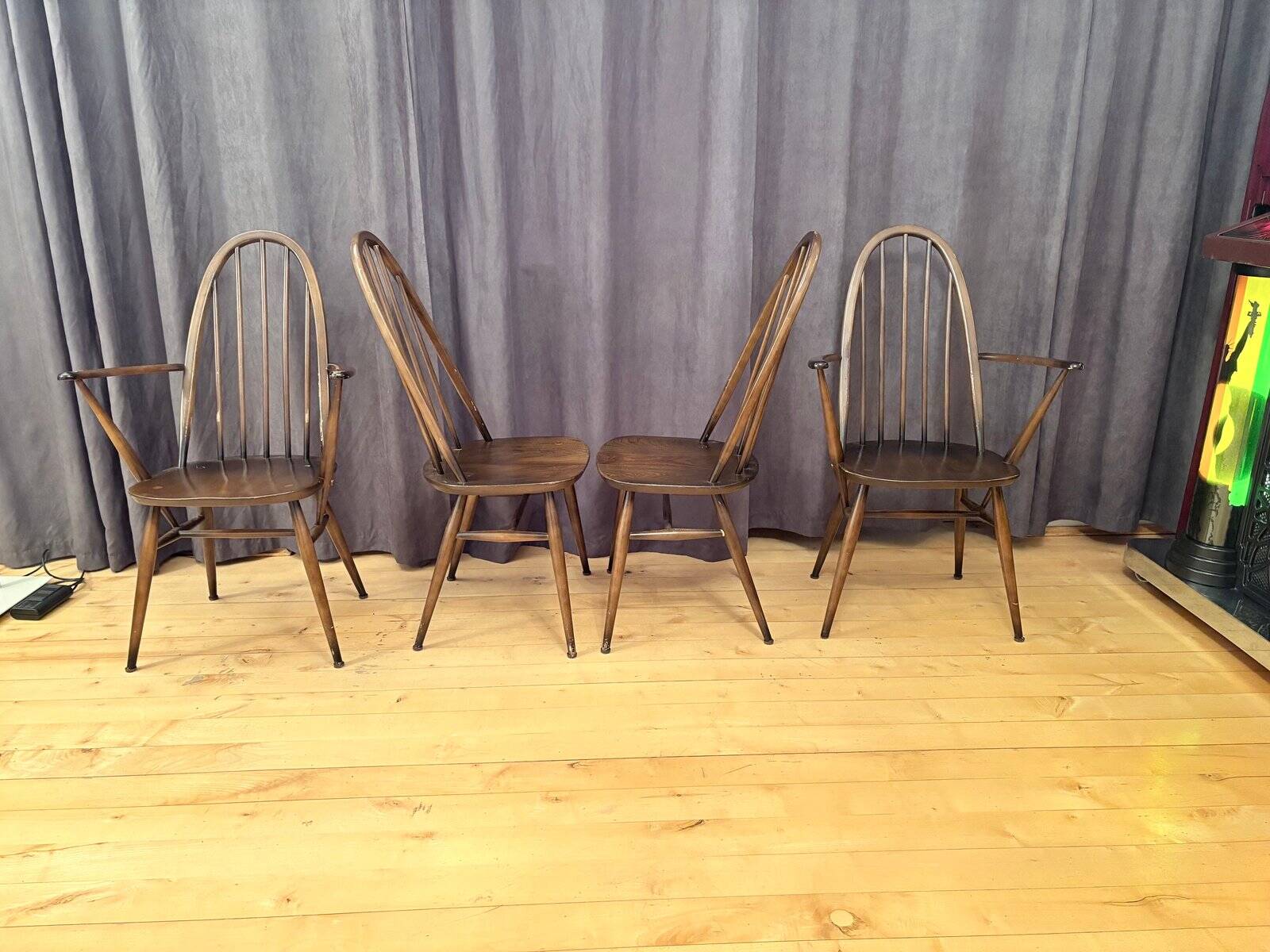 Quaker Windsor chairs by Lucian Ercolani for Ercol, United Kingdom, 1960s, set of 4
