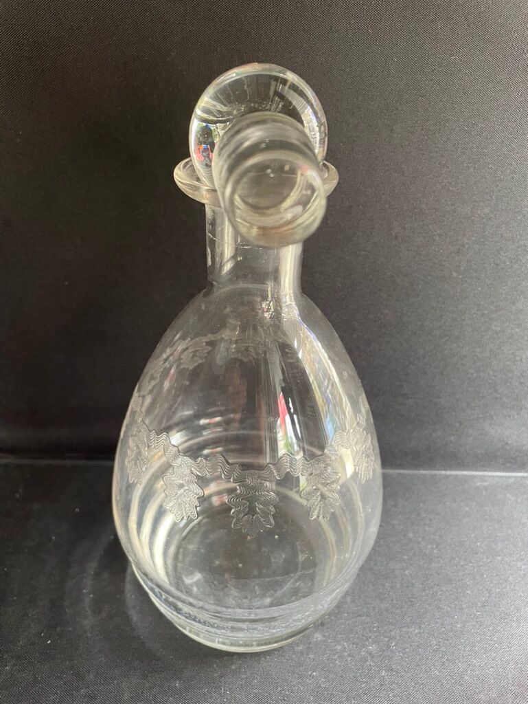Carafe avec bouchon - Cristal guilloché