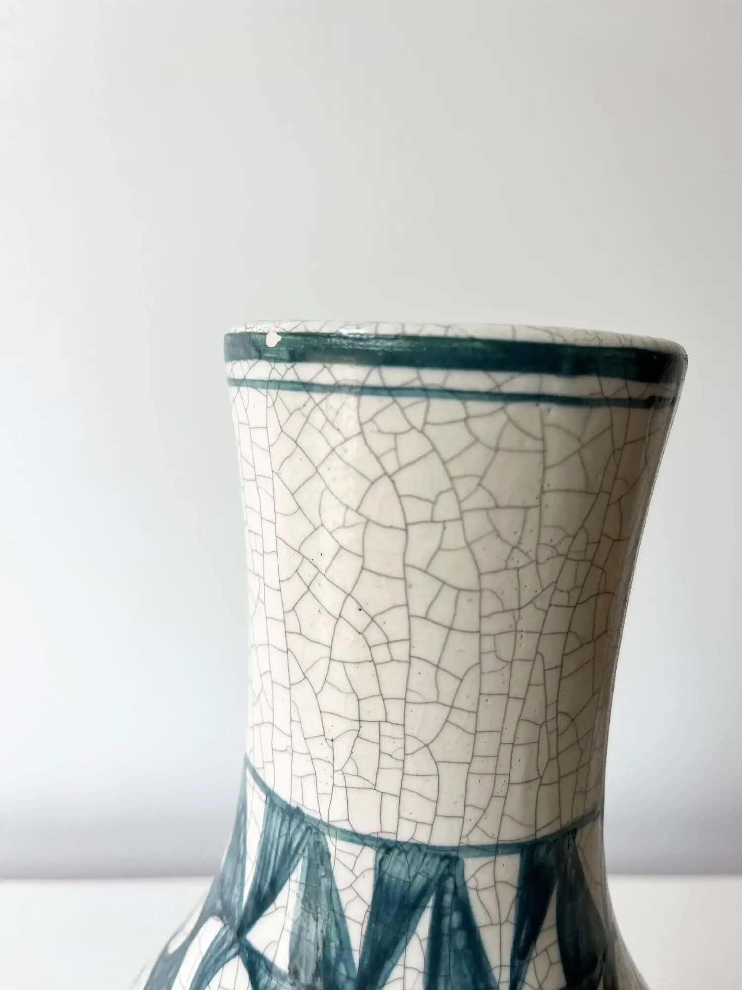 Cracked ceramic vase from the 1960s.