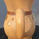 Sandstone pitcher decorated hand Nadège de Sarreguemines 1970