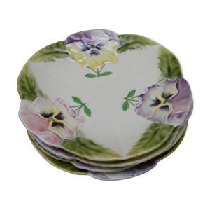 Assiettes en barbotine